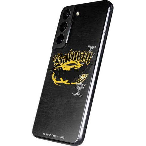 DC Comics Batman Dark Knight Logo Yellow & Black Galaxy S22 Skin